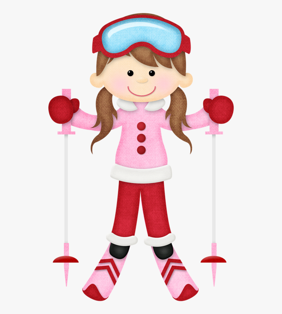 Clipart A Girl Skiing, Transparent Clipart