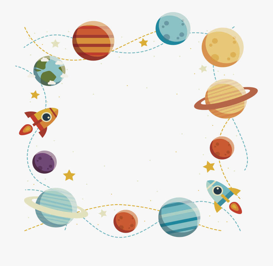 Transparent Rocket Clip Art - กรอบ ข้อความ วิทยาศาสตร์, Transparent Clipart