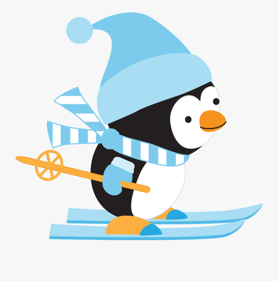 Transparent Christmas Penguin Png - Skiing Penguin Clip Art, Transparent Clipart