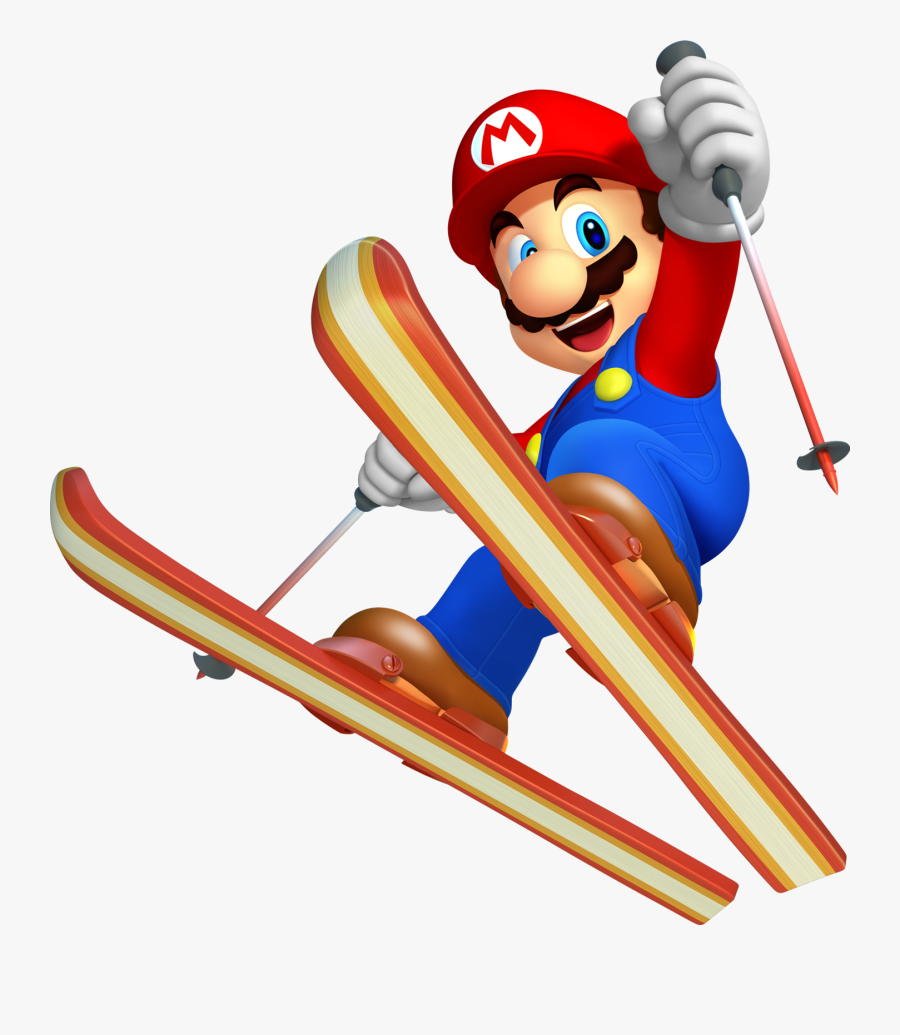 Clipart Royalty Free Library Skiing Clipart January - Mario & Sonic At The Olympic Winter Games Mario, Transparent Clipart