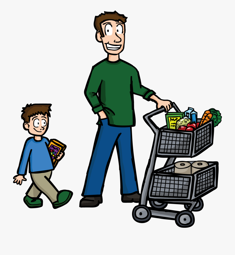Carts Clipart Purchase - Food Shopping Clip Art, Transparent Clipart