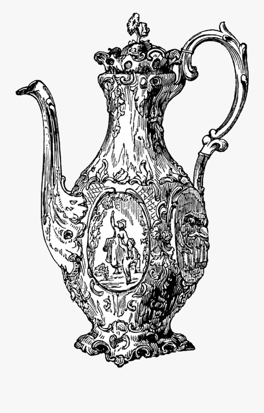 Cliparts For Free Download Teacup Clipart Tea Kettle - Tea Pot Drawing Png, Transparent Clipart