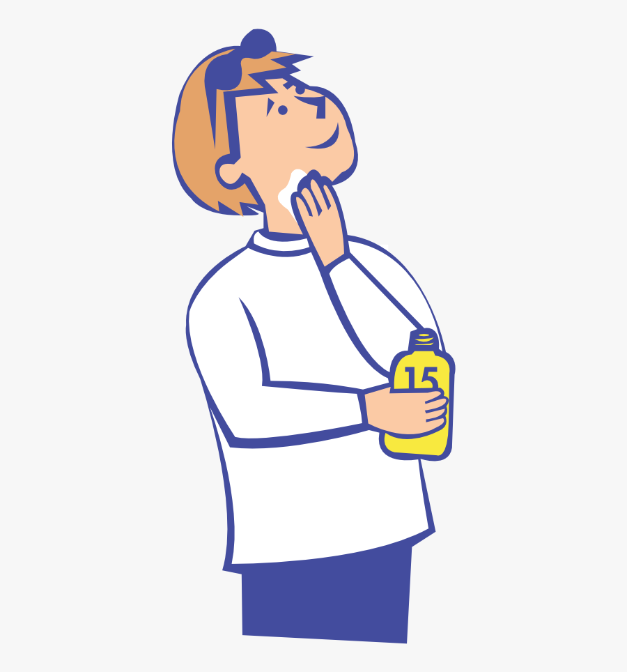 Transparent Towel Clipart - Put On Sun Cream, Transparent Clipart