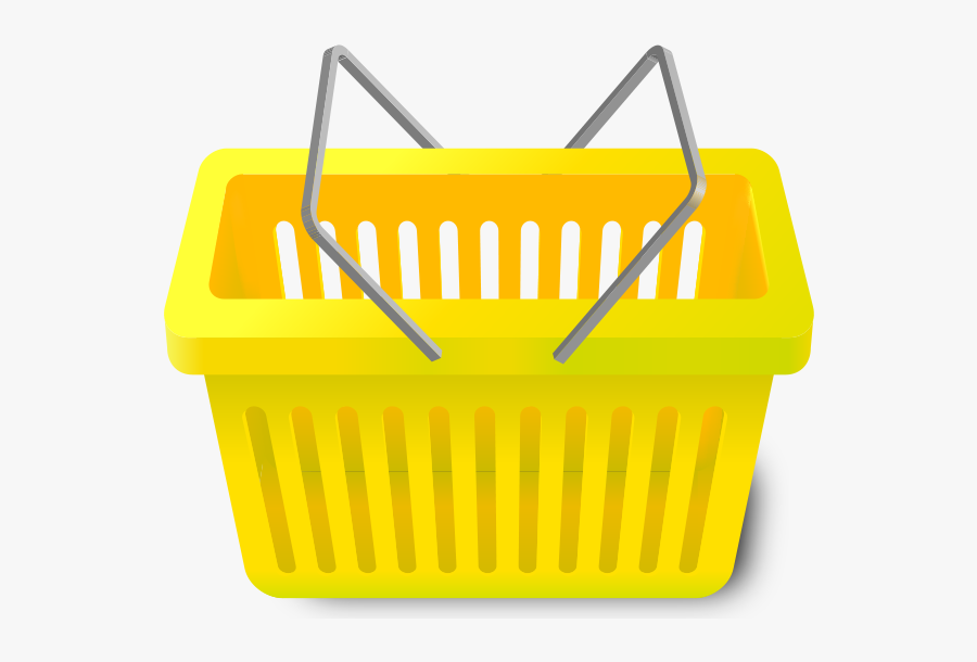 Shopping Cart Yellow - Grocery Basket Vector Png, Transparent Clipart