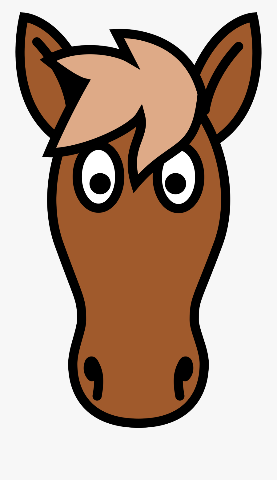 Simple Clipart Horse Head - Cartoon Horse Head Clipart, Transparent Clipart