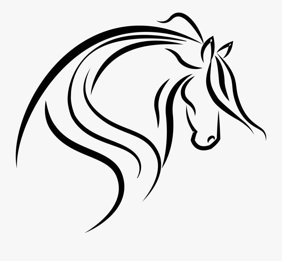 Horse Head Outline - Horse Head Outline Png, Transparent Clipart