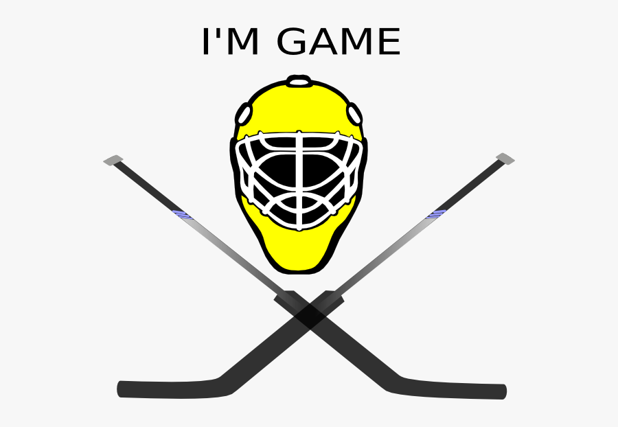 Goalie Mask Crossed Sticks Clip Art - Goalie Mask Clip Art, Transparent Clipart