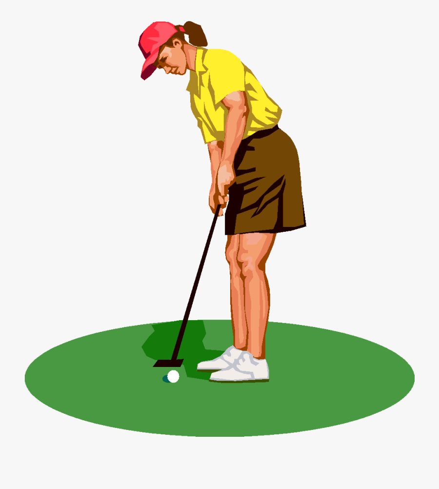 From Dan Haas - Clip Art Woman Golfer, Transparent Clipart