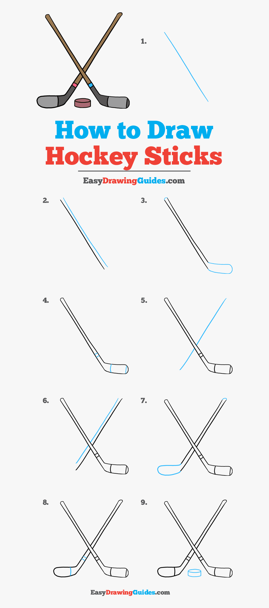 How To Draw Hockey Sticks - Draw A Hockey Stick, Transparent Clipart