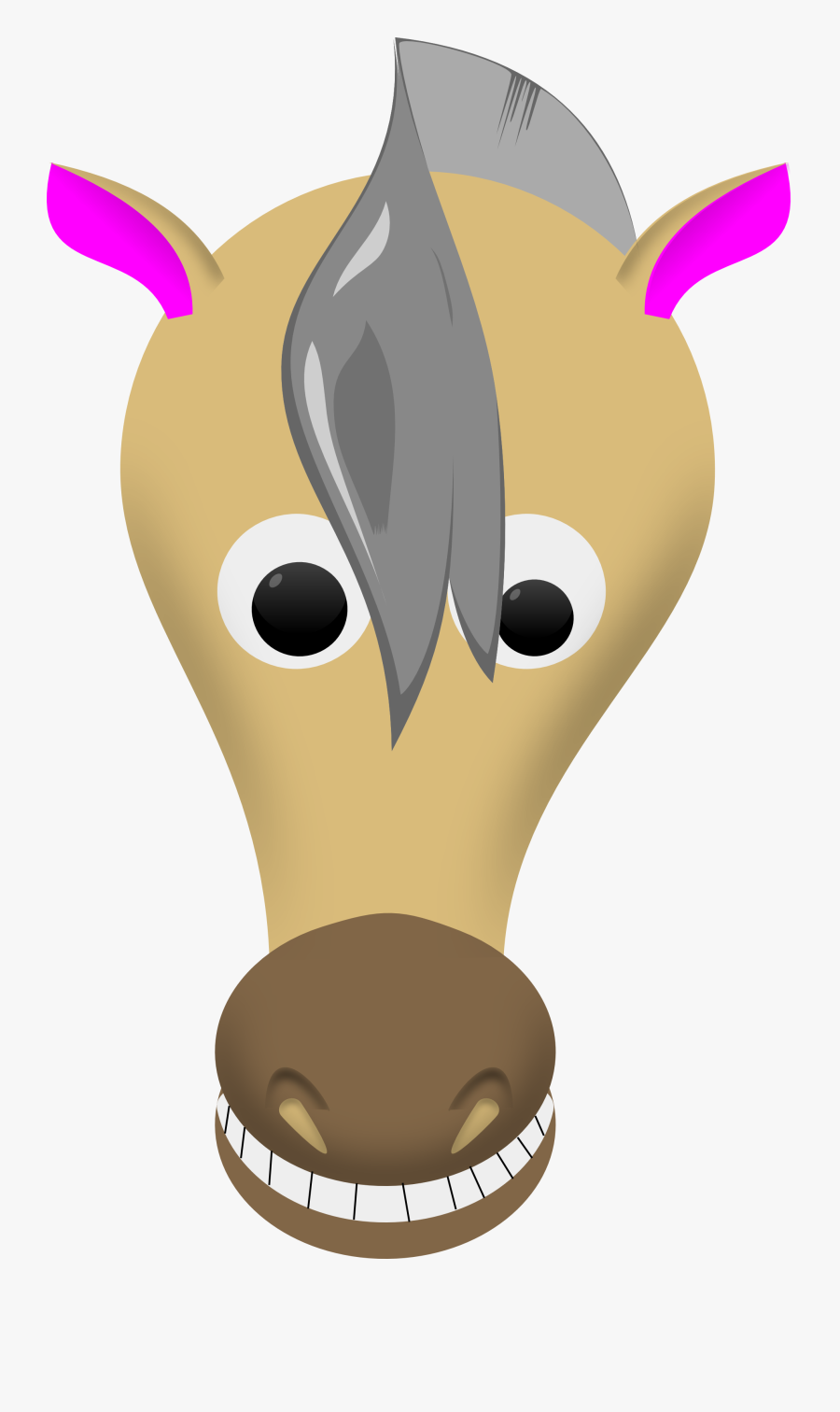 Stuffed Horse Head Clipart - Cartoon Horse Face Mask, Transparent Clipart