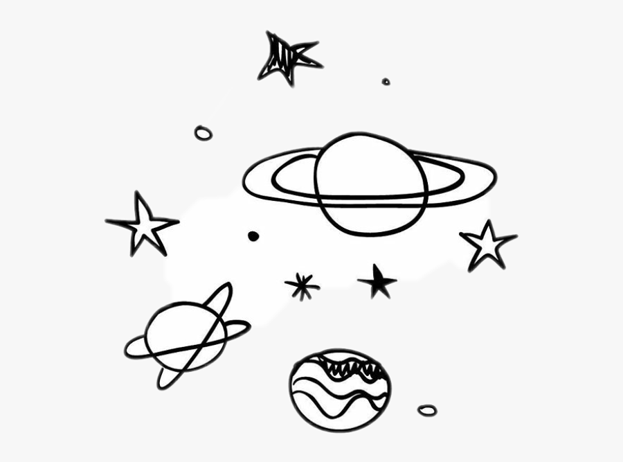 #black #stars #white #sky #galaxy #planet #planets - Space Aesthetic White Background, Transparent Clipart