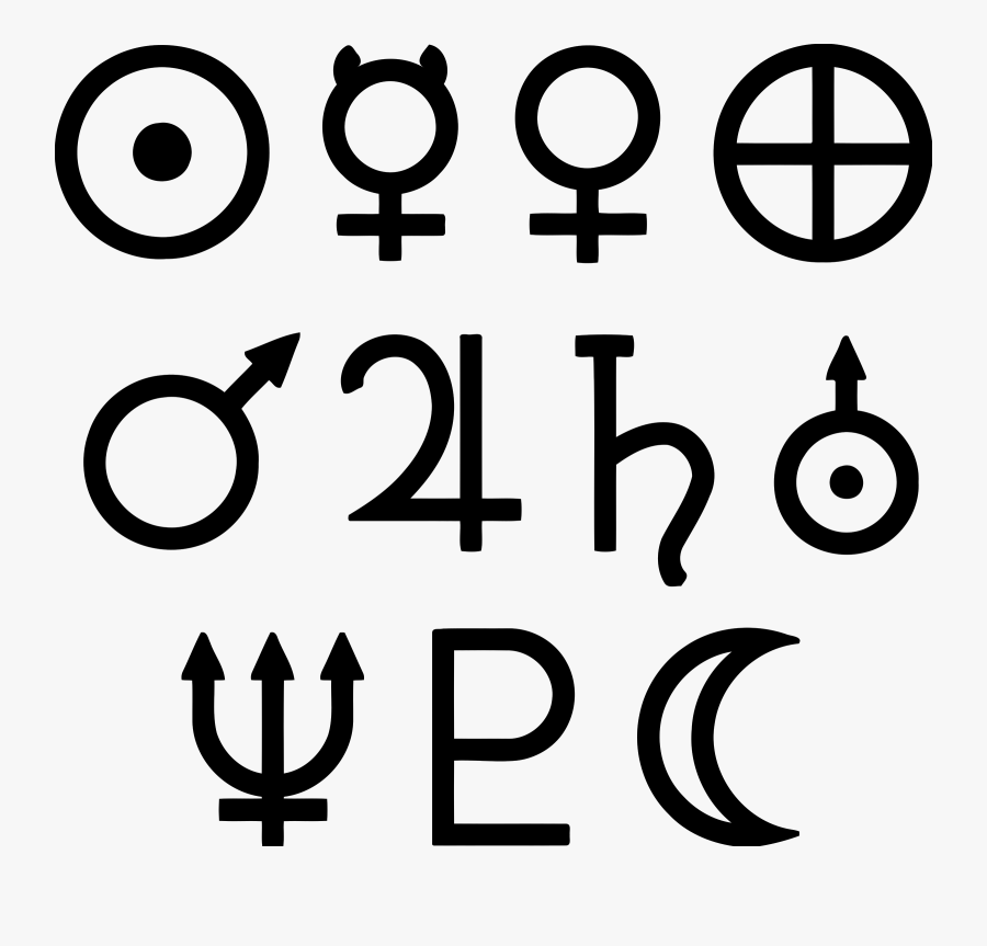 Symbols Of Solar System, Transparent Clipart