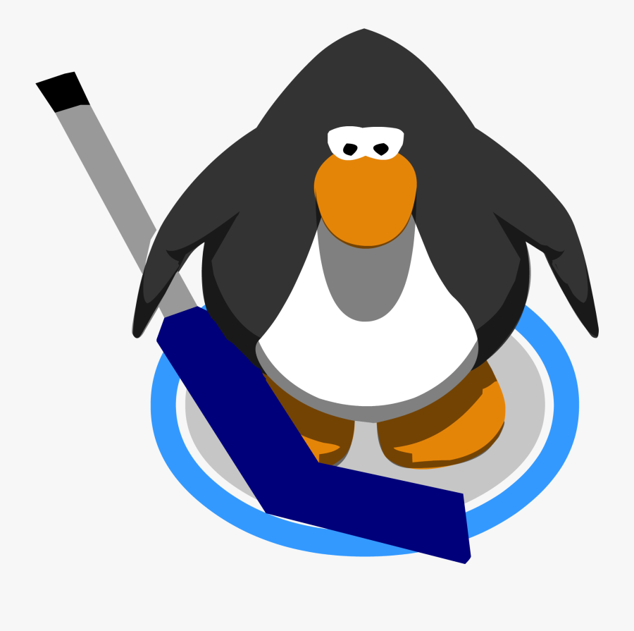 Goalie Hockey Stick In Game - Club Penguin 3d Penguin, Transparent Clipart