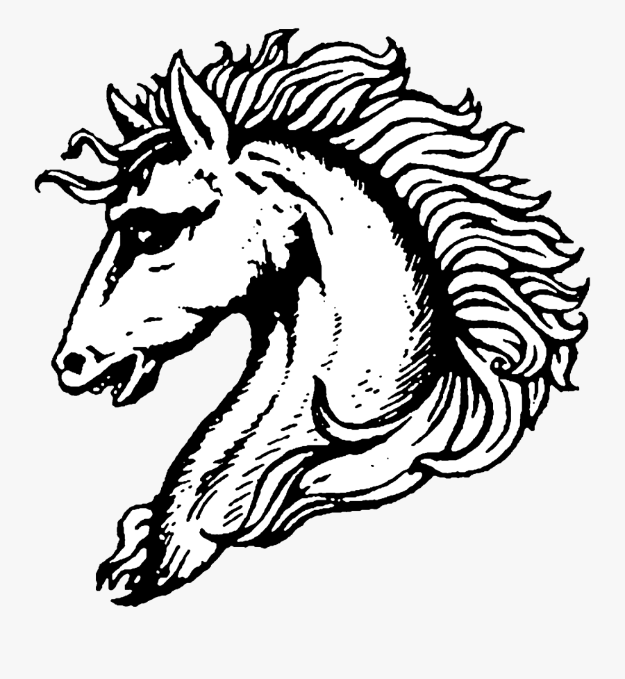Clip Art Heraldic Horse - Horse Head Coat Of Arms, Transparent Clipart
