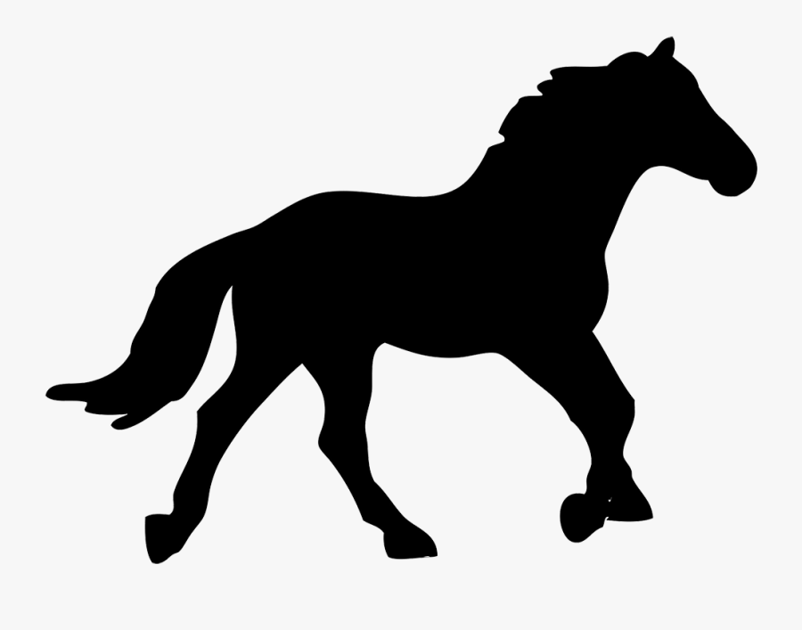 Running Horse - Fjord Silhouette, Transparent Clipart