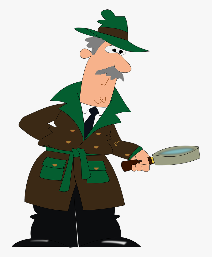 Clip Art Detective Amp Look At Clip Art Detective Clip - Detective Cartoon Png, Transparent Clipart