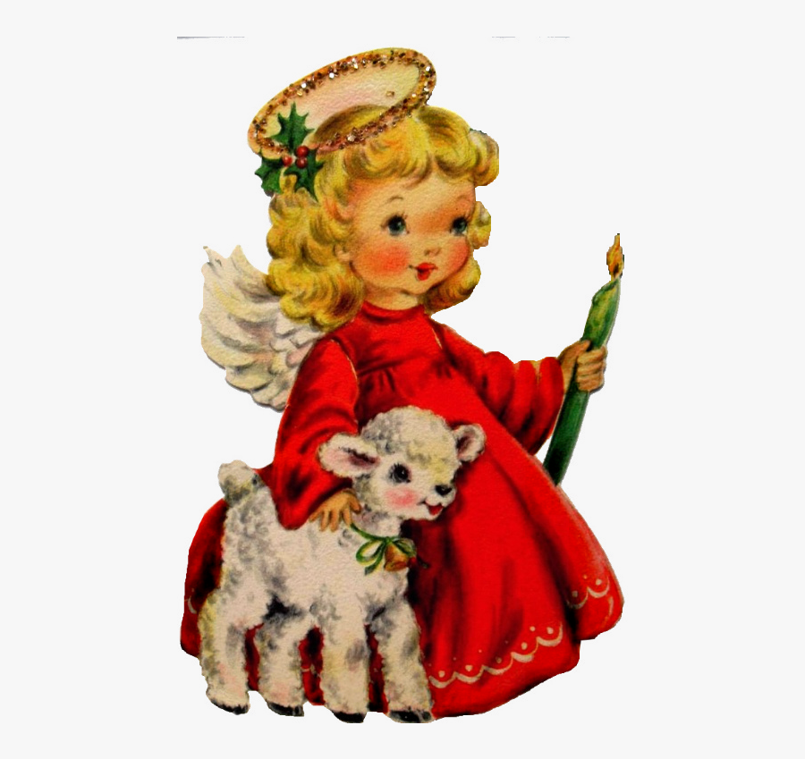 Vintage Christmas Cards, Transparent Clipart