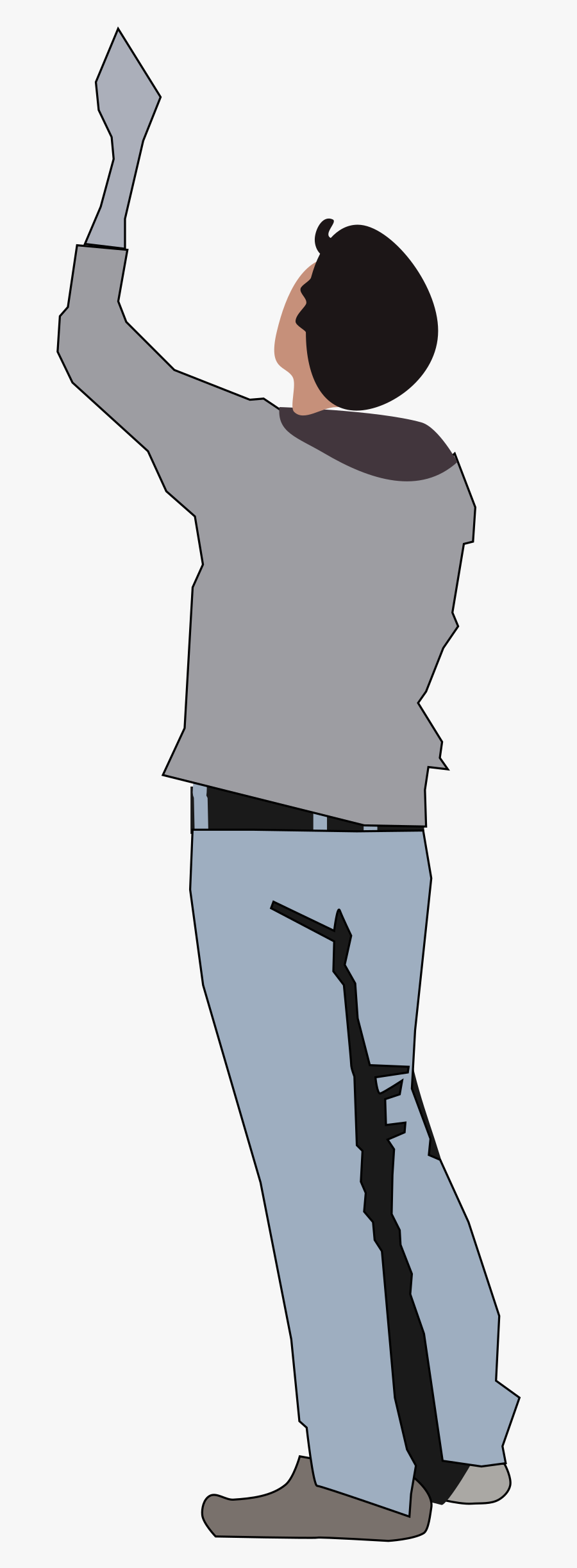 Clip Stock Aufschauender Big Image Png - Man Arm Up Png, Transparent Clipart