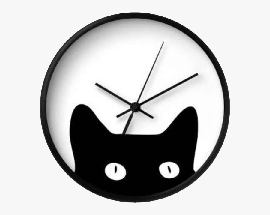 Black And White Clock Minimalist, Transparent Clipart