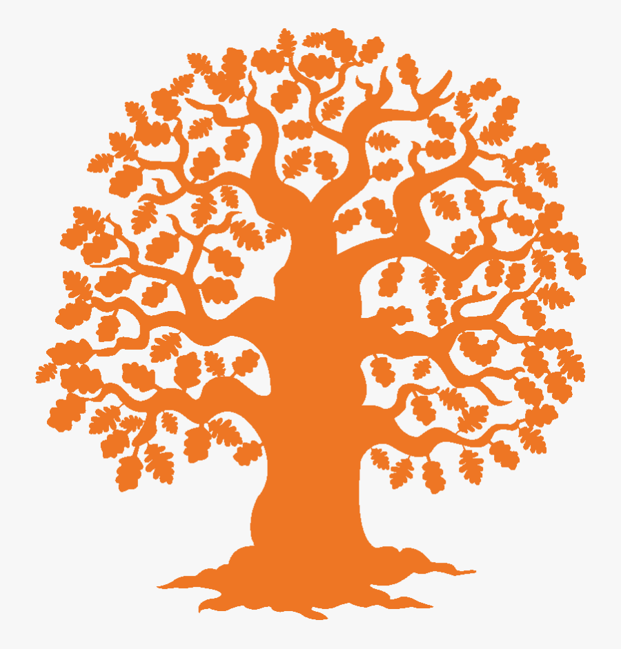Oak Tree Silhouette, Transparent Clipart