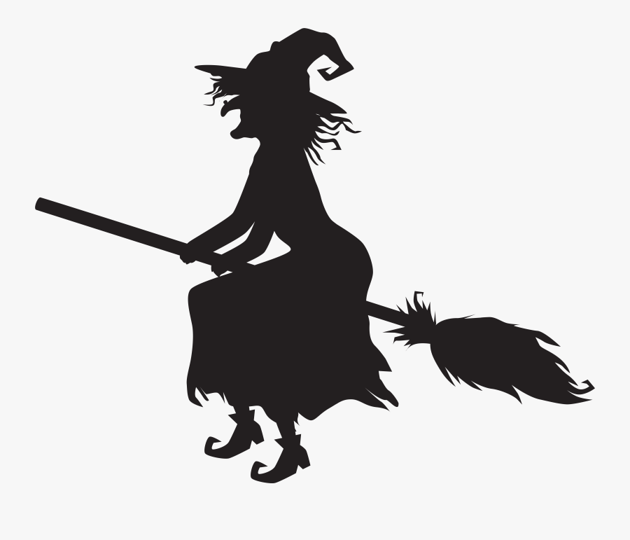 Halloween Witch And Broom Png Clip Art Image, Transparent Clipart
