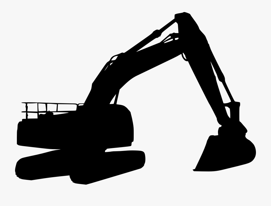 Silhouette Excavator Caterpillar Inc - Vector Free Excavator Silhouette, Transparent Clipart