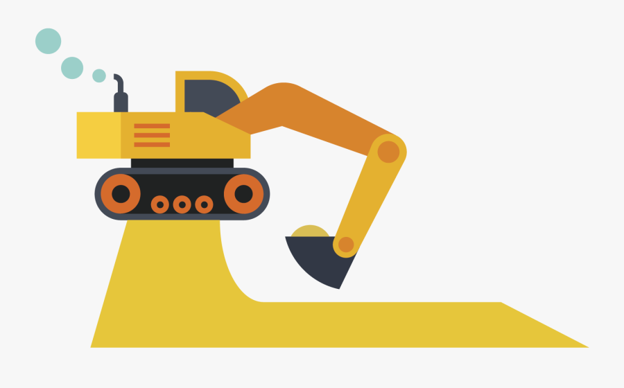 Excavator Backhoe - Excavator, Transparent Clipart