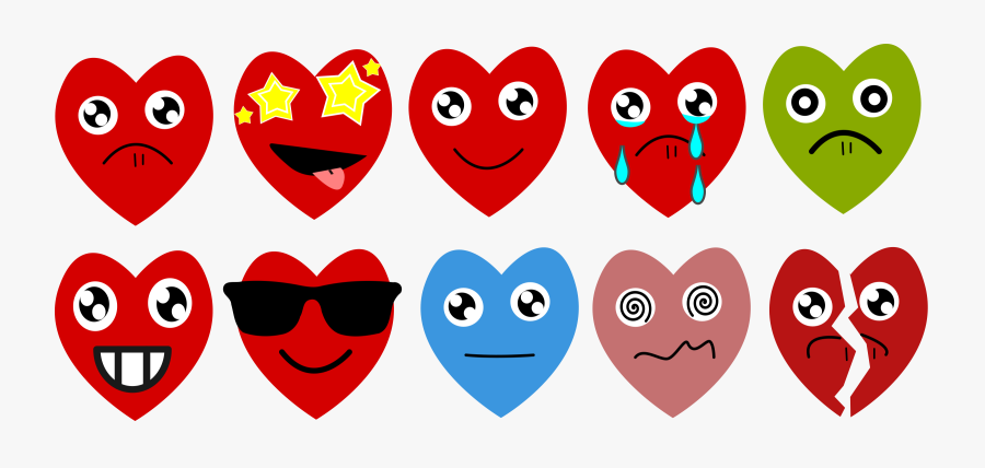 Emoji Big Image Png - Heart Clip Art With Emoji, Transparent Clipart