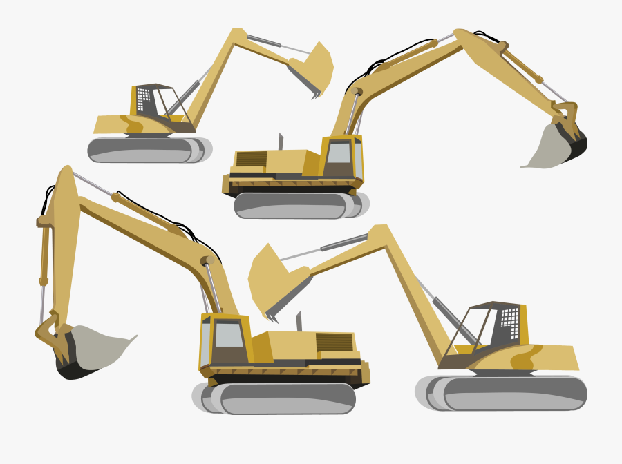 Clip Art Royalty Free Stock Bulldozer Heavy Equipment - Excavator, Transparent Clipart