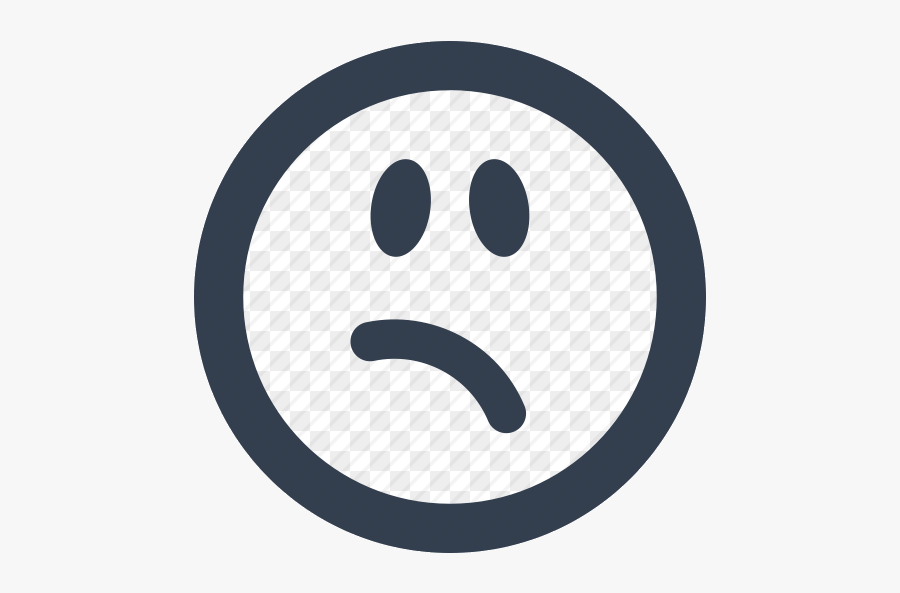 Hungry Face Emotions Clipart Disappointed Smiley Clip - Disappointed Icon Background Transparent, Transparent Clipart