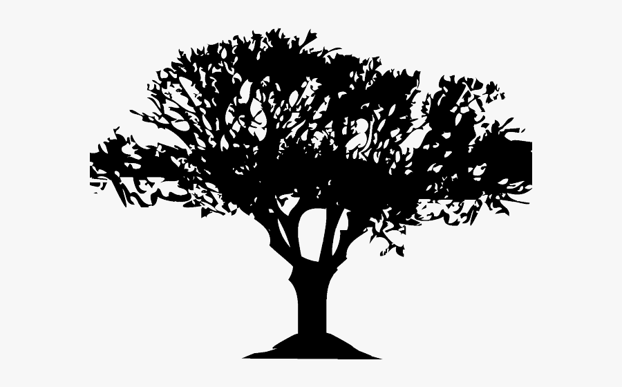 Bush Clipart Bunch Tree - Jungle Tree Silhouette Png, Transparent Clipart