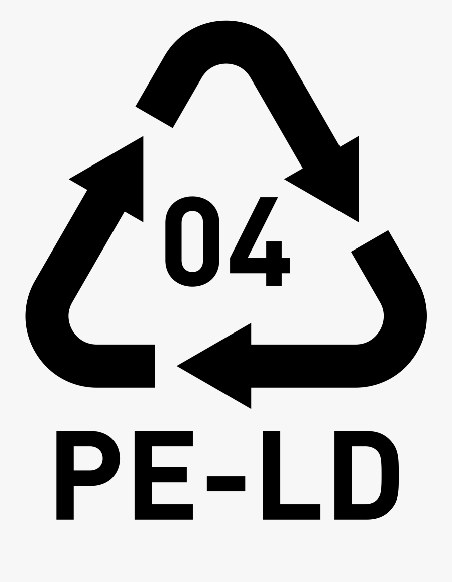 Clip Art Pe Image - Plastic Recycling Symbols, Transparent Clipart