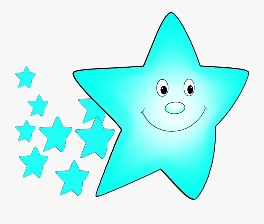 Light Blue Comet Flying - Cartoon, Transparent Clipart