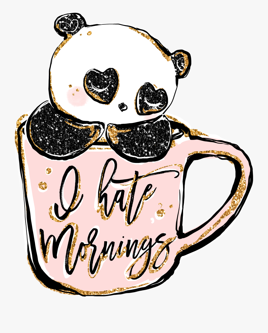 Glam Panda Hate Mornings - Etui Na Telefon Xiaomi Redmi 5, Transparent Clipart