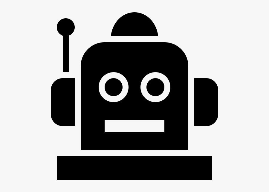 Transparent Psychology Clipart - Robot Head Black And White, Transparent Clipart
