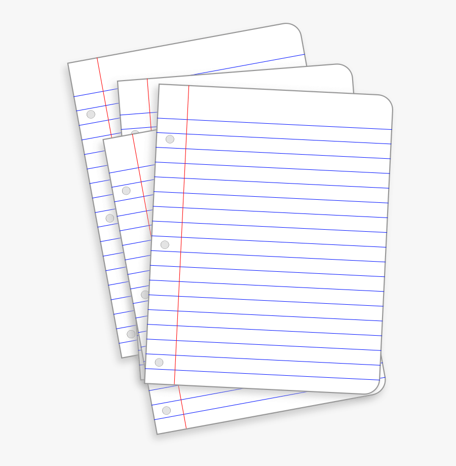 Lined Paper Clipart - Notebook Paper Stack Clipart, Transparent Clipart