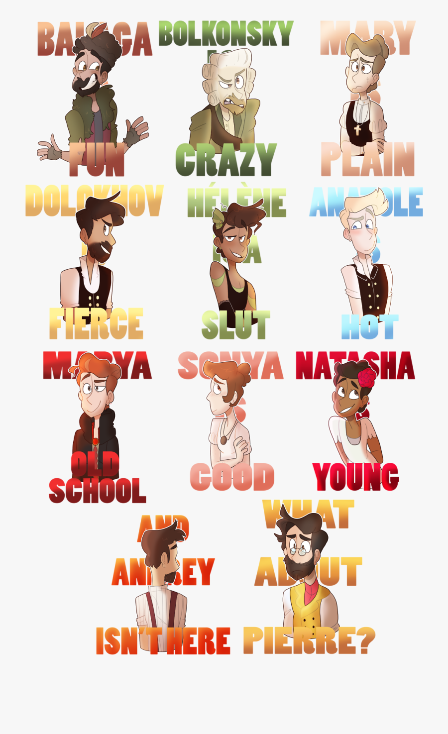 The Great Comet Cast, Transparent Clipart