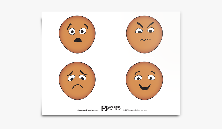 Feeling Faces - Conscious Discipline Feeling Buddies Printables, Transparent Clipart