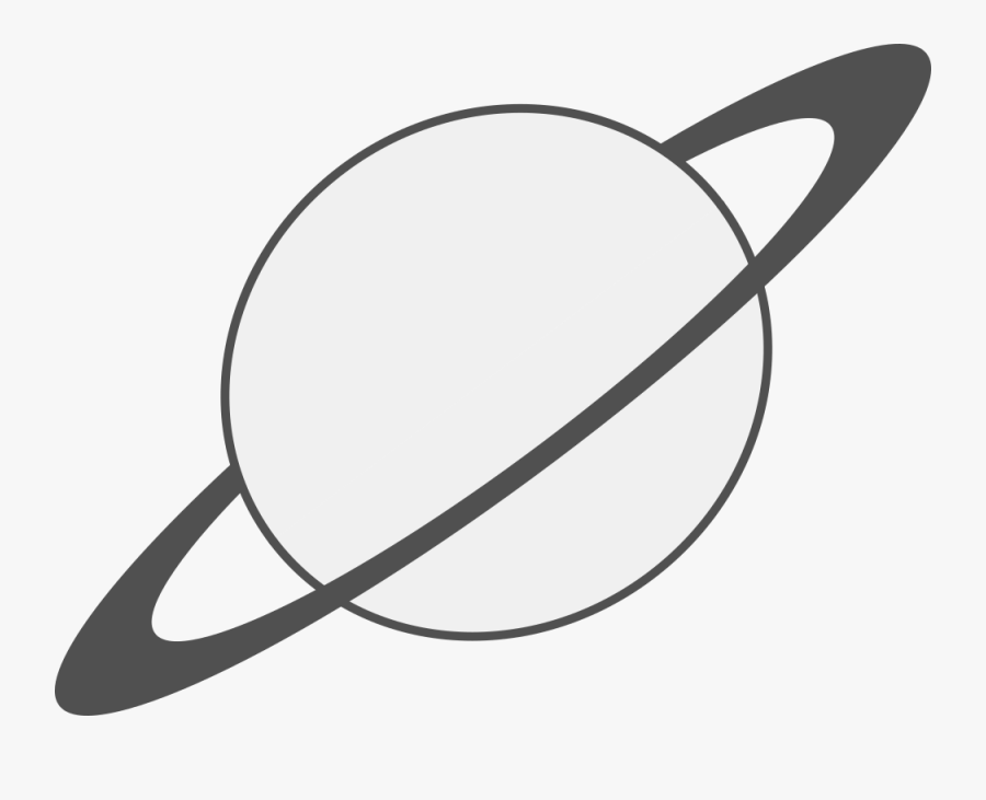 Transparent Comet Clipart Black And White - Black And White Saturn Clipart, Transparent Clipart