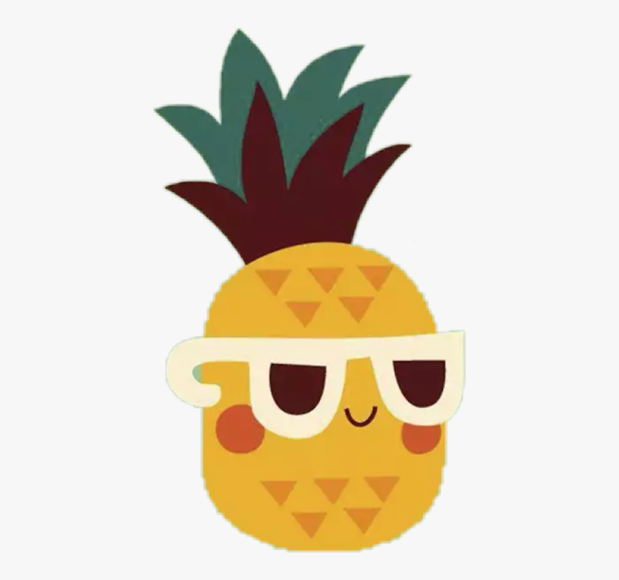 Ananas Anana Hipster Tumblr Emotions Report Abuse - Pineapple Drawing Easy Cute, Transparent Clipart