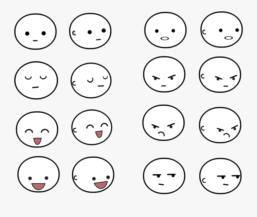 Expression Clipart Free For Download - Facial Expression Clipart Black And White, Transparent Clipart