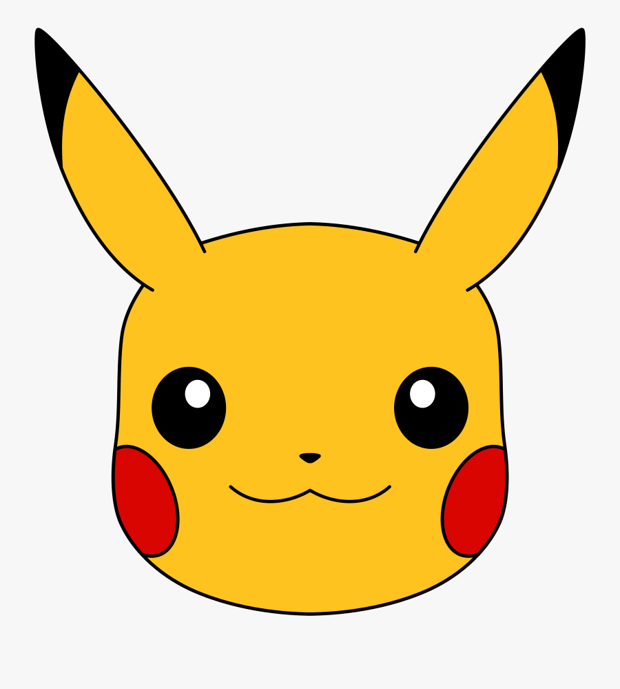 Pikachu Clipart Head - Pikachu Face Png, Transparent Clipart