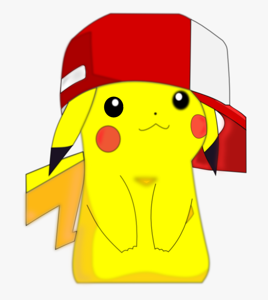 Pikachu In Ash - Pikachu In Ashs Hat, Transparent Clipart