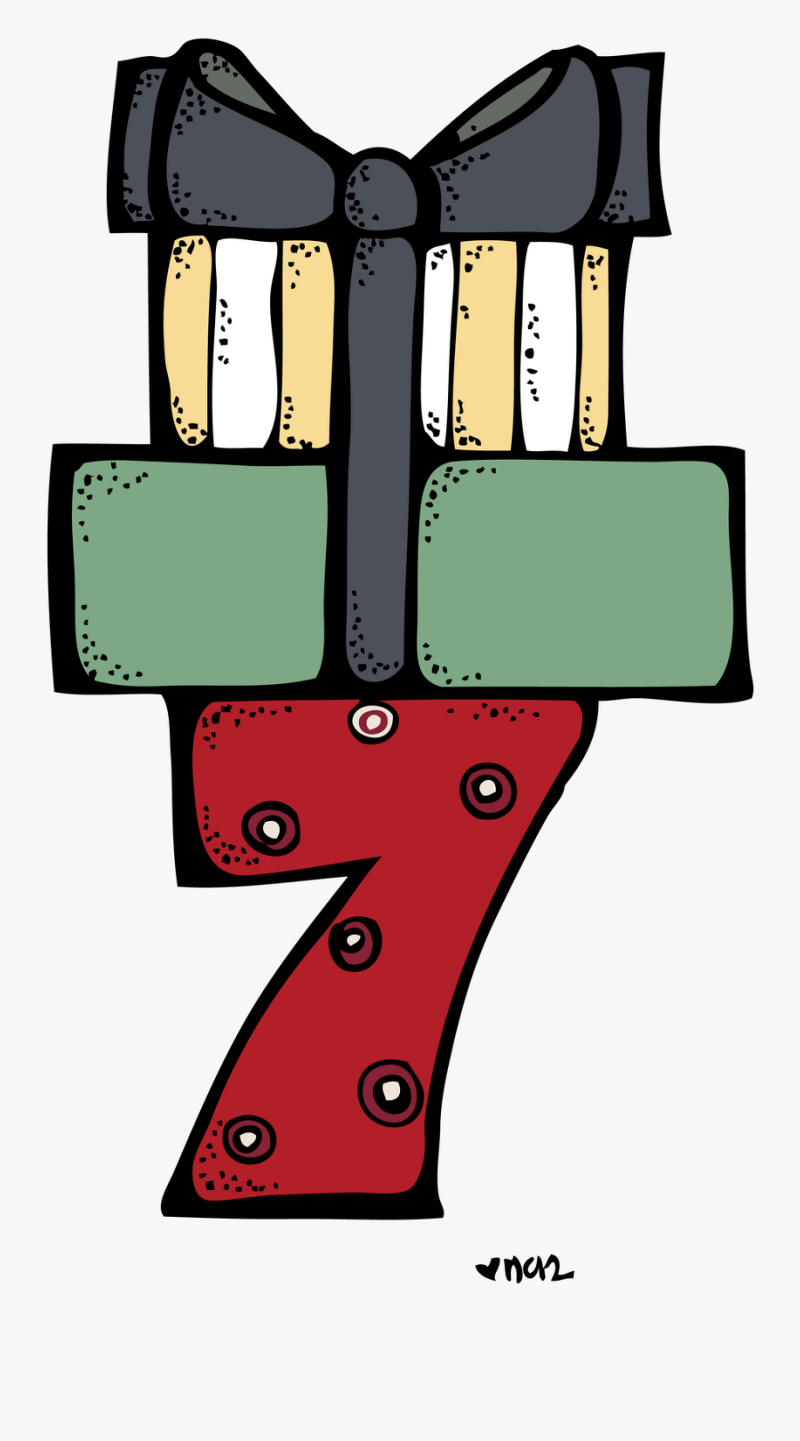 Melonheadz Number 7 Clipart, Transparent Clipart