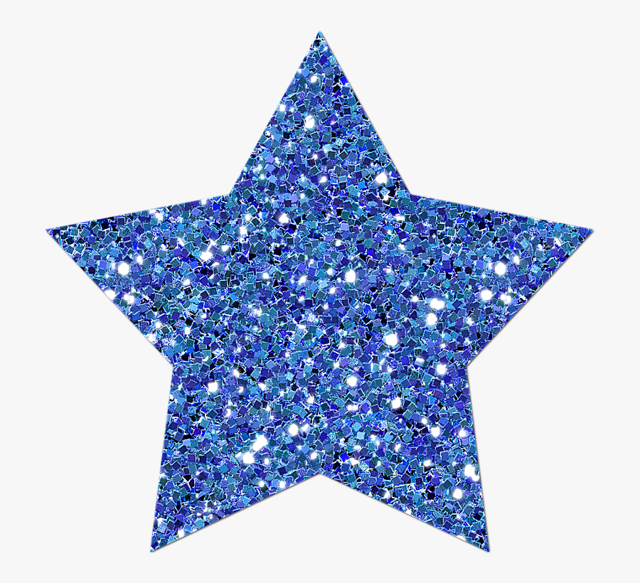 Diamond Star Png Download Free Clipart - Glitter Blue Star Clipart, Transparent Clipart