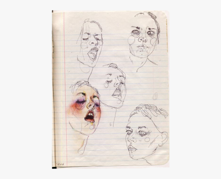 #drawing #art #notebook #paper #journal #sketch #woman - Drawing, Transparent Clipart