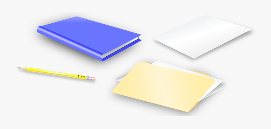 Folder Clipart Office Material - Office Supplies Png, Transparent Clipart