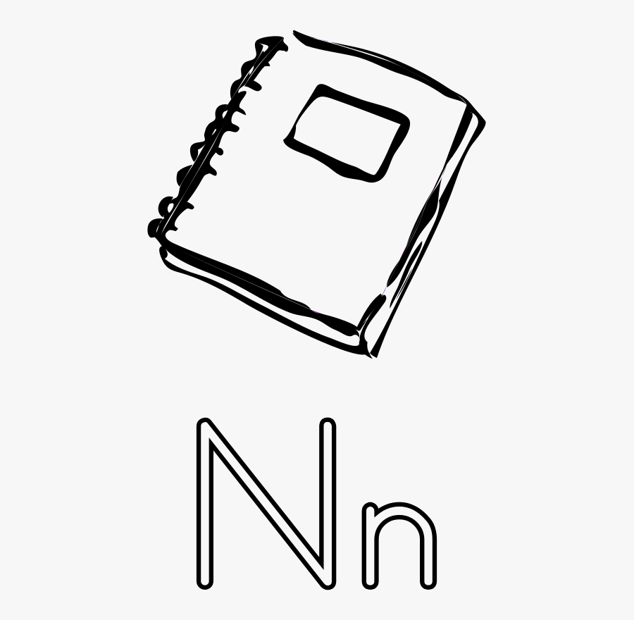 N Is For Notebook - Notebook Clipart Black And White, Transparent Clipart