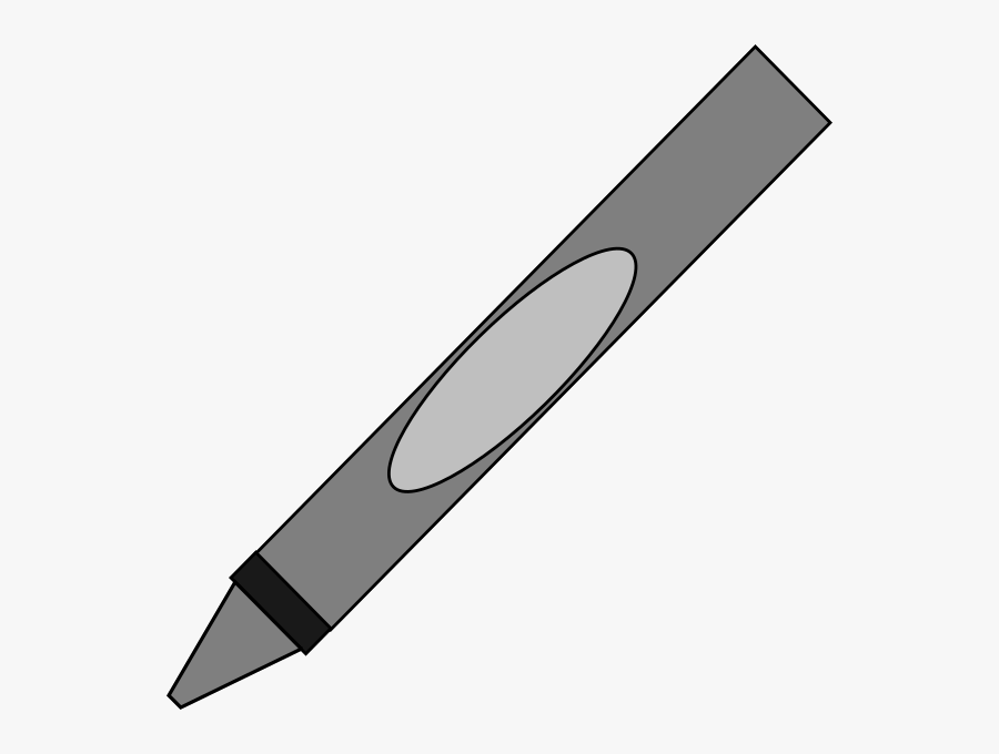 Gray Crayon Clip Art At Vector Royalty Transparent - Gray Crayon Clipart Png, Transparent Clipart