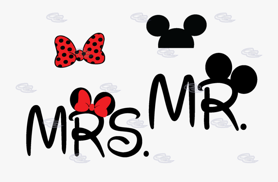 Mr Mrs Minnie Bow - Mr & Mrs Mouse, Transparent Clipart